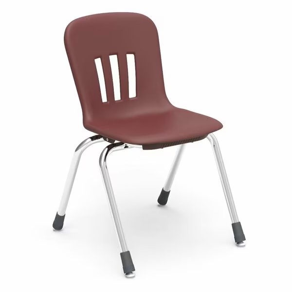 Metaphor® Series 16" Classroom Chair, 3rd - 4th Grade with Nylon Glides - Wine Seat, Virco, Mfr#: N916