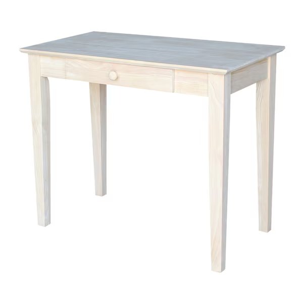 Rectangle Writing Table, 36 X 20 X 30, Wood Unfinished, International Concepts, Mfr#: OF-695249
