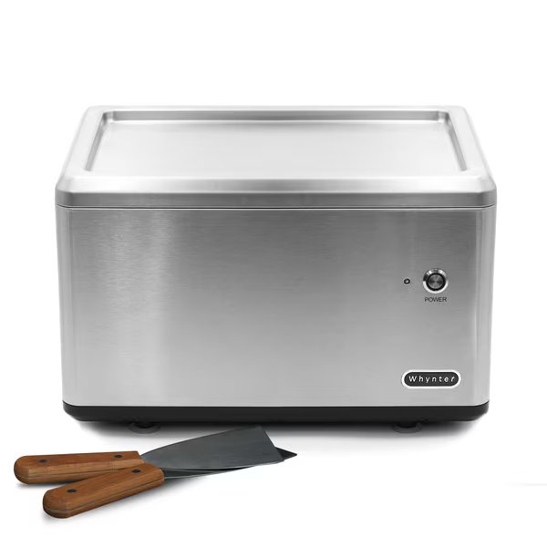 Portable Instant Ice Cream Maker Frozen Pan Roller in Stainless Steel, Whynter, Mfr#: ICR-300SS