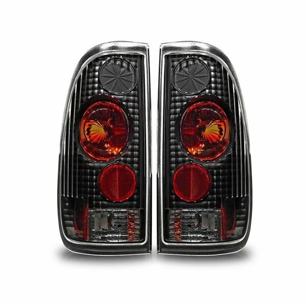 Ford F-150, F-250, F-350 Altezza Tail Lights For Various Editions - Black / Clear, Winjet, Mfr#: CTWJ-0016-BC