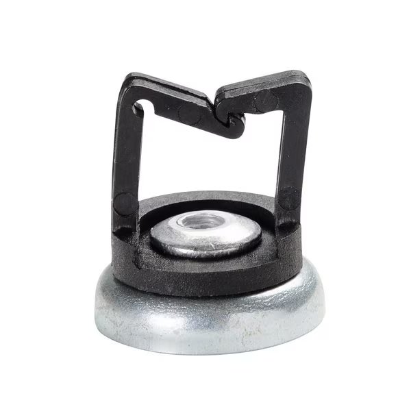 1/2 in. Magnetic Cable Holder, 16 lb Magnet, Locking Gate, Black, 100PK, Winnie Industries, Mfr#: WMCH050BK