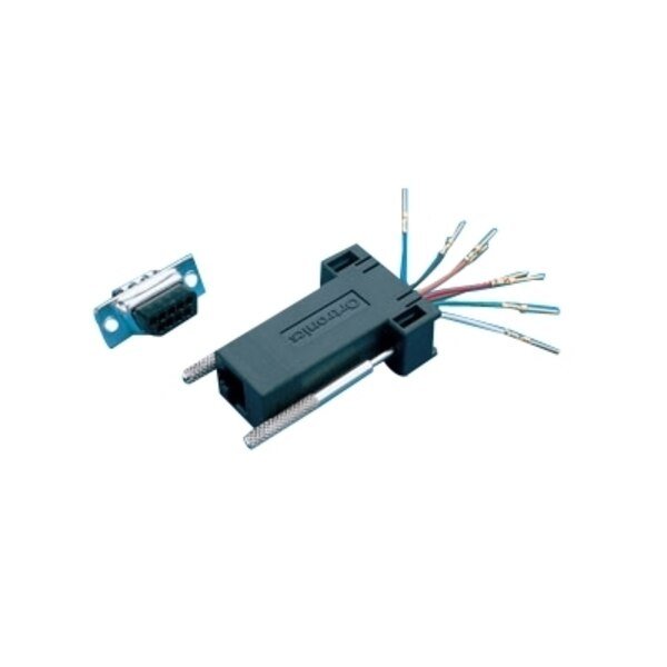 ADAPTER KIT DB9 FEMALE TO, KEYED RJ45 MOD JACK, , Ortronics, Mfr#: 21109DA8FKIT