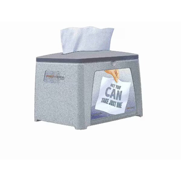 Table Top Pop Up Napkin Dispenser, White/Graphite, Provider, Mfr#: PRO-NTT1020