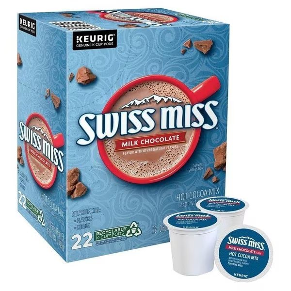 Hot Cocoa KCup Pod, Milk Chocolate Flavor, Yes Caffeine Box, Keurig, Mfr#: 5000345150