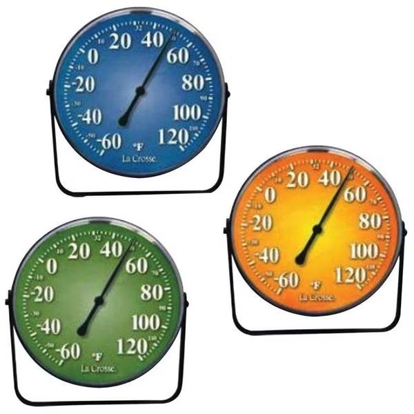 1041512 Variety Pack Thermometer, 5 in Display, 60 to 120 deg F, Metal Casing, La Crosse Technology, Mfr#: 104-1512M-TBP