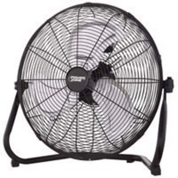 PowerZone CZHV20B Floor Fan, 20 in Dia Blade, 120 VAC, Black, Powerzone, Mfr#: LF-20