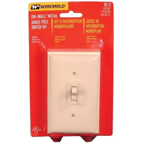 Wiremold Switch Kit, Ivory, Legrand, Mfr#: B2S
