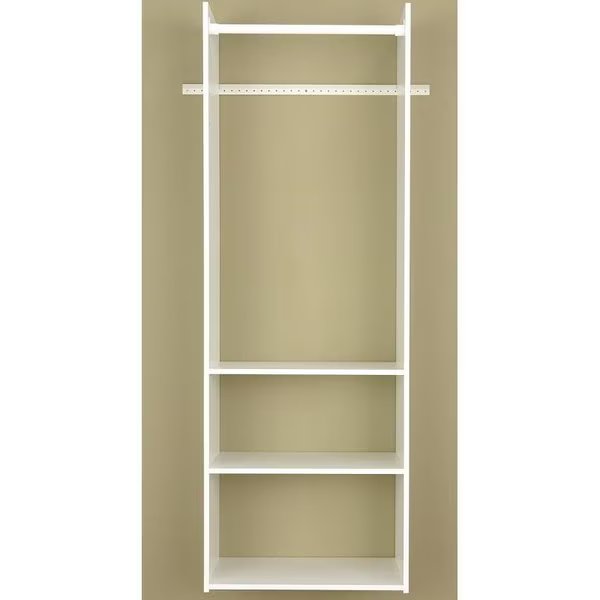 Tower Closet, 58 in W, 72 in H, 3Shelf, Easy Track, Mfr#: RV1472