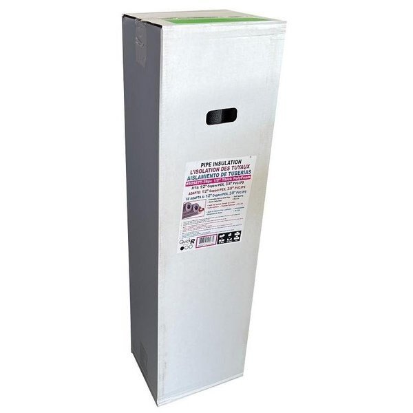 Pipe Insulation, 46 in L, Poly, Charcoal, 12 in Pipe, Quick R, Mfr#: 50587T