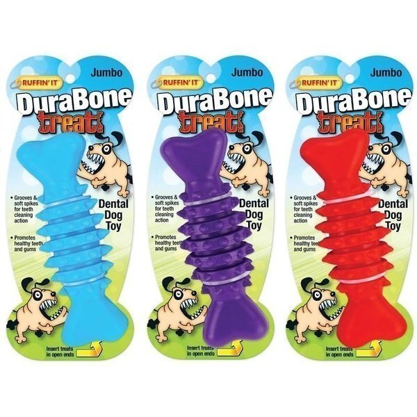 Dog Toy, Jumbo, Durabone, BluePurpleRed, Ruffinit, Mfr#: 80602