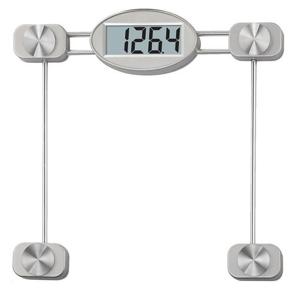 Bathroom Scale, 400 lb Capacity, LCD Display, Metal Housing Material, Clear, 1338 in OAW, Taylor, Mfr#: 75274192