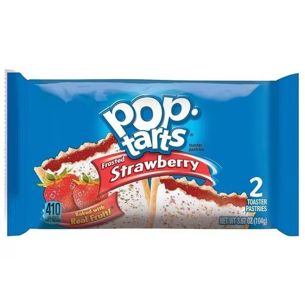 POPTARTS Frosted Toaster Pastry, Strawberry Flavor, 367 oz, Pop-Tarts, Mfr#: 354359