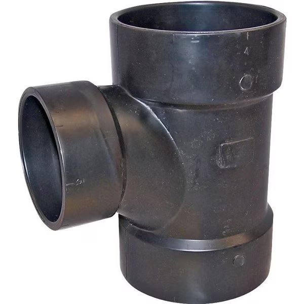 CANPLAS Reducing Sanitary Pipe Tee, 3 x 112 in, Hub, ABS, Black, Genova, Mfr#: 102131LBC