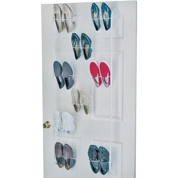 804000 Shoe Rack, 2258 in W, 5 in H, Steel, White, Closetmaid, Mfr#: 8040