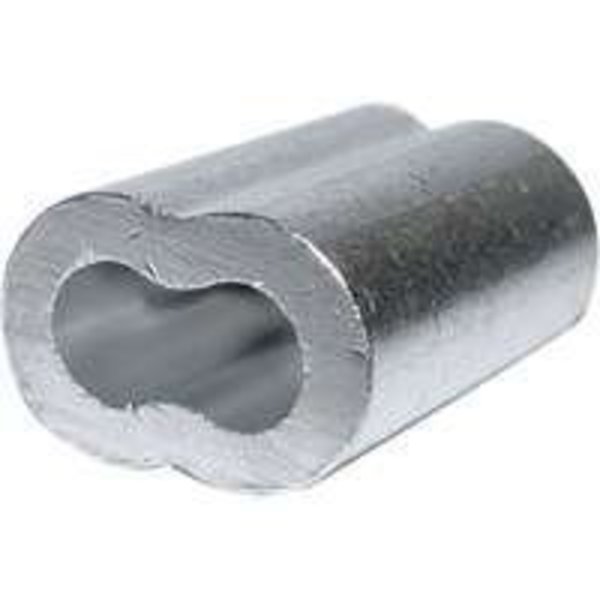 Koch 077210 Extruded Cable Ferrule, 1-1/8 in L, 1/4 in Dia Cable, Aluminum, Koch Industries, Mfr#: 077210/52339