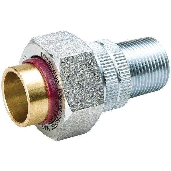 Pipe Union, 34 in, MIP x Sweat, Brass, 250 psi Pressure, B & K, Mfr#: 167-004NL