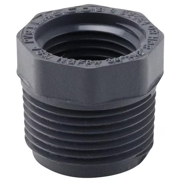 LASCO 839101BC Reducing Bushing, 34 x 12 in, Male x Female, PVC, SCH 80 Schedule, Genova, Mfr#: 839101-BC