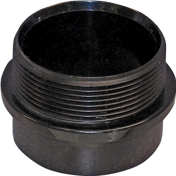 CANPLAS Pipe Adapter, 112 in, Spigot x MNPT, ABS, Black, 40 Schedule, Genova, Mfr#: 102801BC