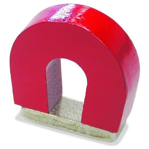 0 Horseshoe Magnet, 1 in Dia, 1 in W, Red, Magnet Source, Mfr#: 7279