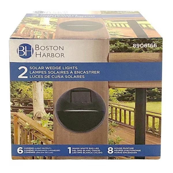 Solar Light, NIMh Battery, AAA Battery, 1Lamp, Plastic Fixture, Black, Battery Included Yes, Boston Harbor, Mfr#: 26081