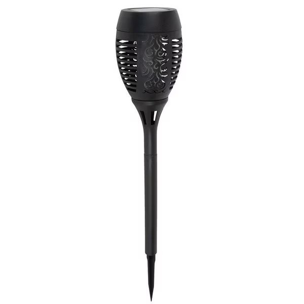 Solar TIKI Torch, NIMh Battery, AA Battery, 32Lamp, Plastic Fixture, Black, Boston Harbor, Mfr#: 26076