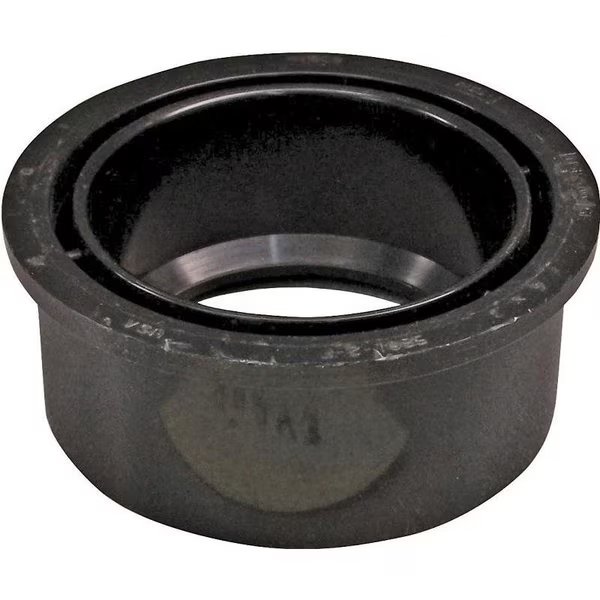 CANPLAS Reducing Pipe Bushing, 3 x 2 in, Spigot x Hub, ABS, Black, Genova, Mfr#: 102754BC