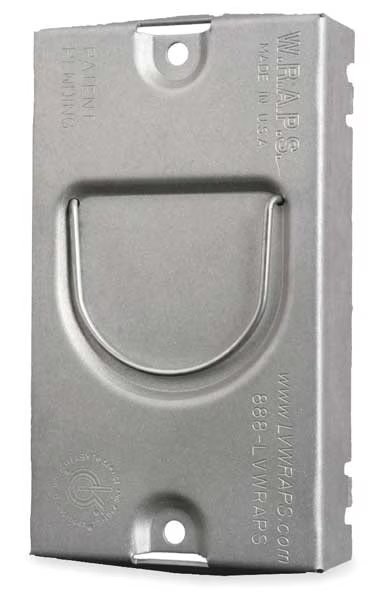 Electrical Box Cover, Square Box Type, 1 Gang(s), Rectangular, Galvanized Steel, Raised Cover, Raco, Mfr#: 701RD