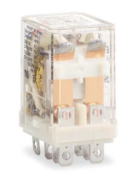 General Purpose Relay, 24V DC Coil Volts, Square, 8 Pin, DPDT, Schneider Electric, Mfr#: 8501RSD42P14V53
