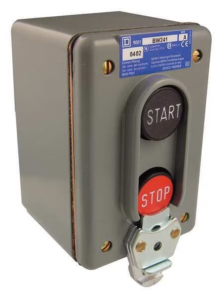 Push Button Control Station, 1NO/1NC, 30mm, Square D, Mfr#: 9001BW241