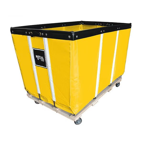 Basket Truck, 24 Bu. Cap., Yellow, 54 In. L, Royal Basket Trucks, Mfr#: G24-YYW-HDA-4UNN