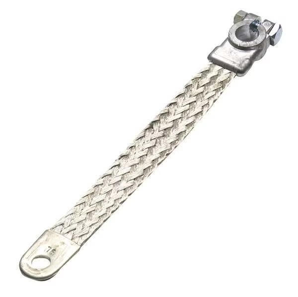 Battery Ground Strap, 2 ga., 3/8 In., Bolt, Grote, Mfr#: 84-9240