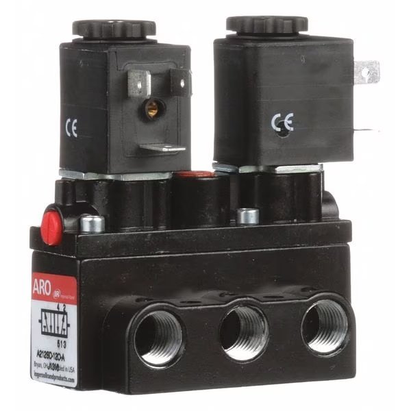 Solenoid Air Control Valve, 1/4 In, 120VAC, Aro, Mfr#: A212SD-120-A