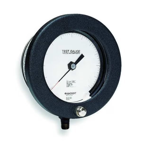 Vacuum Gauge, 30 Hg to 0, 6In, 1/4In NPT, Ashcroft, Mfr#: 601082AS02LVACC4