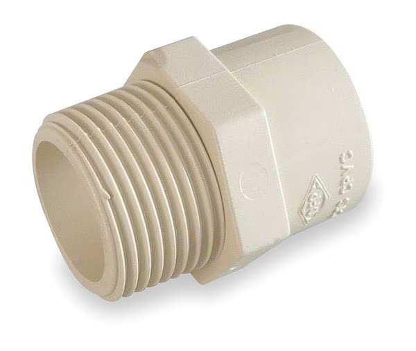 CPVC Adapter, CTS, Schedule SDR-11, 1/2" Pipe Size, MNPT x CTS Socket Hub, EnjoyTool Select, Mfr#: 2GKA1