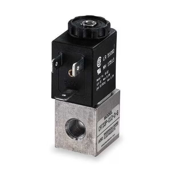 Solenoid Air Control Valve, 1/8 In, 12VDC, Aro, Mfr#: CAT44P-012-D