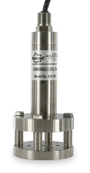 Submersible Level Transmitter, To 20 PSI, Mercoid, Mfr#: PBLT2-20-60-PU