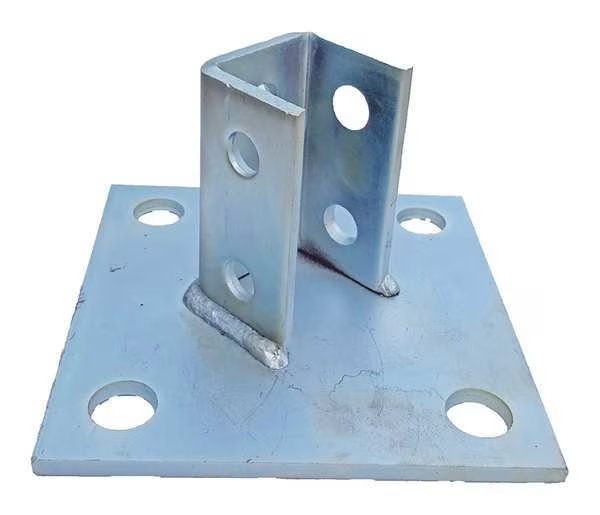 Post Base, 6 In, Silver, Material: Steel, EnjoyTool Select, Mfr#: V645EG