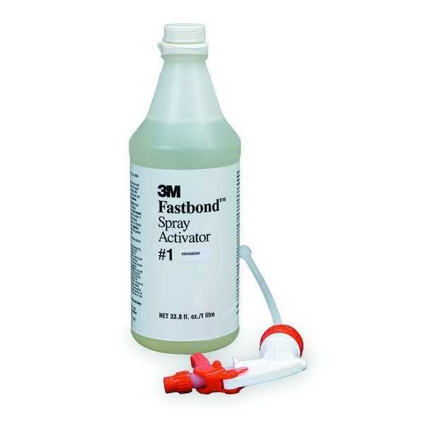 Activator, FastBond Spray Activator 1 Series, Clear, 1 L, Bottle, 6 PK, 3M, Mfr#: 1