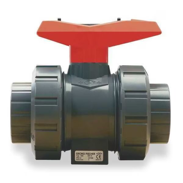 3/8" Socket CPVC Ball Valve Inline True Union, Gf Piping Systems, Mfr#: 163546341