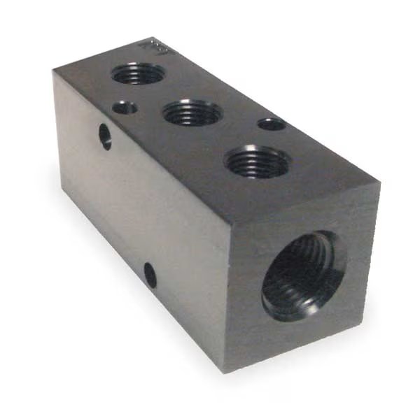 Manifold, Metal, NPT, 3-3/4 In. L, Pneumadyne, Mfr#: M30-375-3