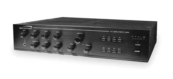 Amplifer, 260W, 7-zone, Speco Technologies, Mfr#: PL260A