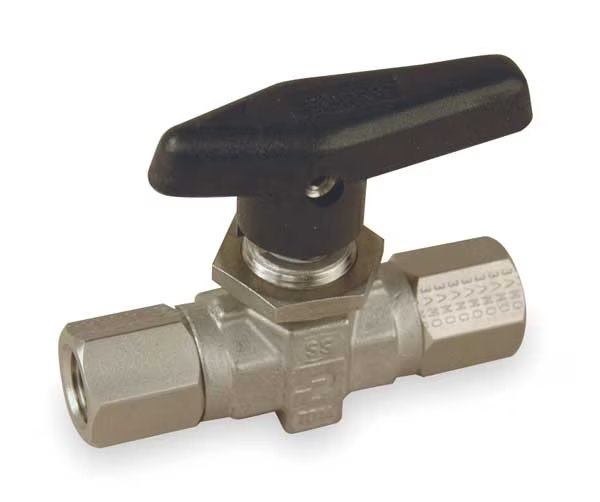 1/2" FNPT Stainless Steel Ball Valve Inline, Parker, Mfr#: 8F-B8LJ2-SSP
