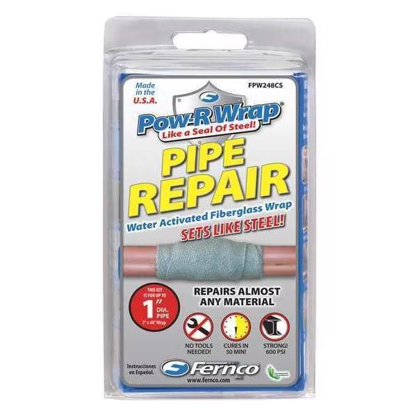 Fiberglass Repair Kit, 2 x 48 In, Gray, Fernco, Mfr#: FPW248CS