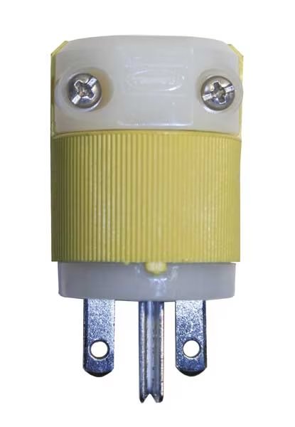 3 Wire Industrial Straight Blade Plug 250VAC 15A, Hubbell, Mfr#: HBL56CM66C