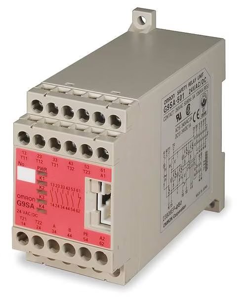 Safety Monitoring Relay, 120/240VAC, 9.0VA, Omron, Mfr#: G9SA-301 AC100-240