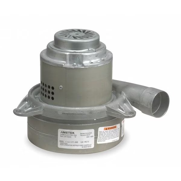 Vacuum Mtr/Blwr, Tangential, 3 Stge, 1 Spd, Ametek, Mfr#: 116161-00