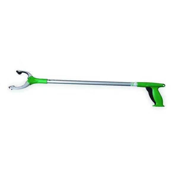 Trash Grabber, Trigger Handle, 36 in L, 3 3/4 in Grabber Opening, Aluminum, Green, Unger, Mfr#: NT090