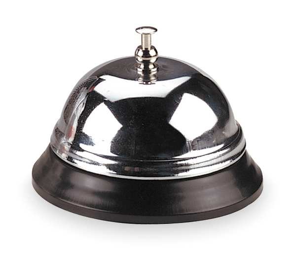 Call Bell, Nickel, 3 3/8 Diameter, Officemate, Mfr#: 93671