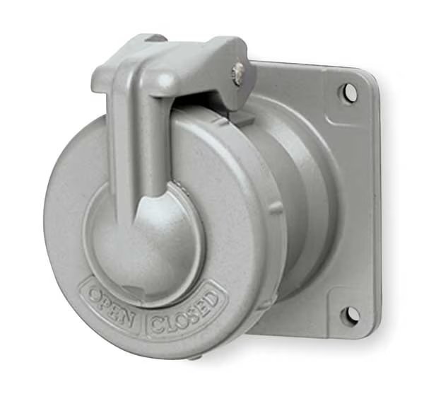 Pin & Sleeve Receptacl, 60A, 4P, 4W, NEMA 4X, Hubbell, Mfr#: VR641