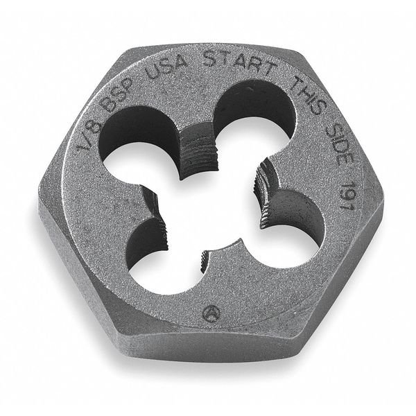 Hex Die, High Carbon Steel, RH, M8-1.25, Irwin, Mfr#: 6634